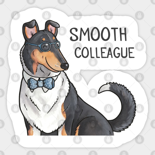 Smooth Colleague (Collie) Sticker by animalartbyjess